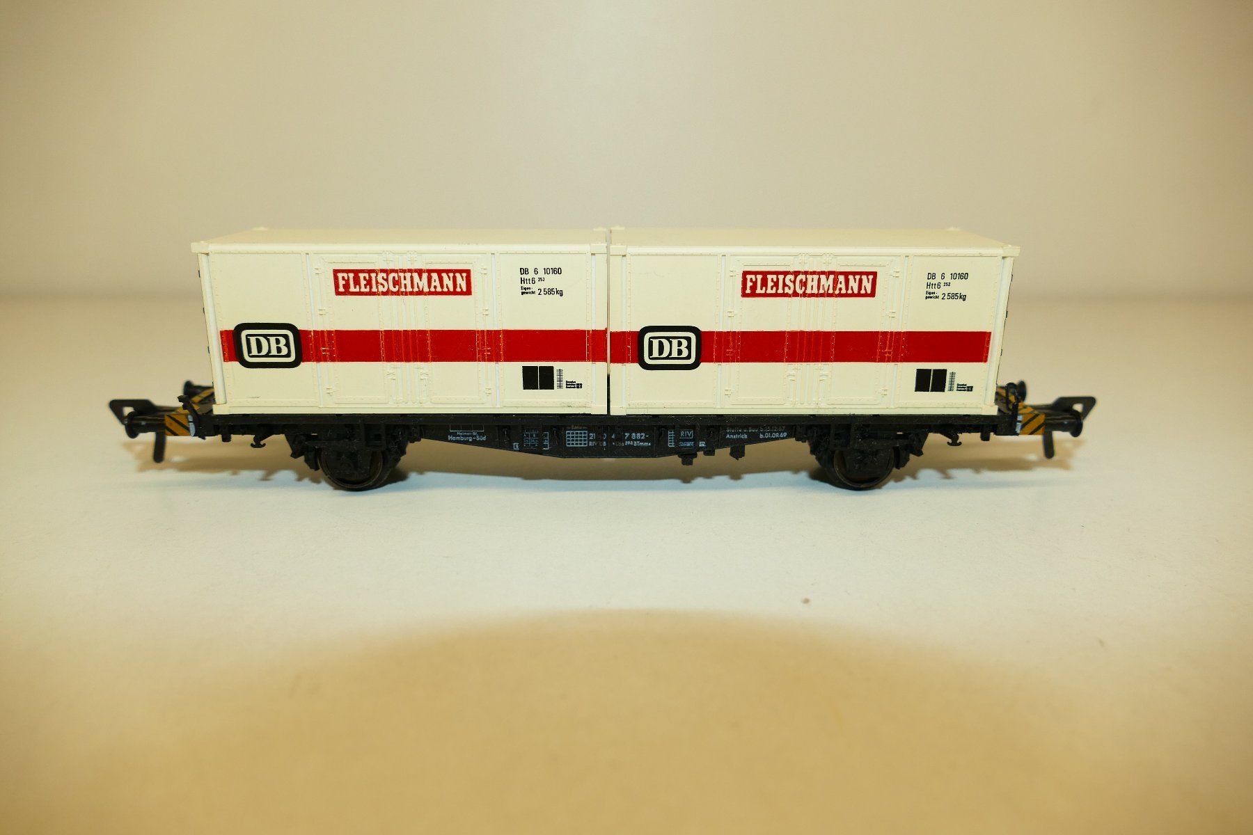 Fleischmann Modellini di ferrovie: Fleischmann H0: DB Container Tragwagen – Nuovo (secondo la descrizione) da Niederhasli venduto da rail-duerst
