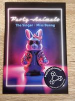 FL-Cryptobriefmarke Party-Animals - Miss Bunny -viol. Platte