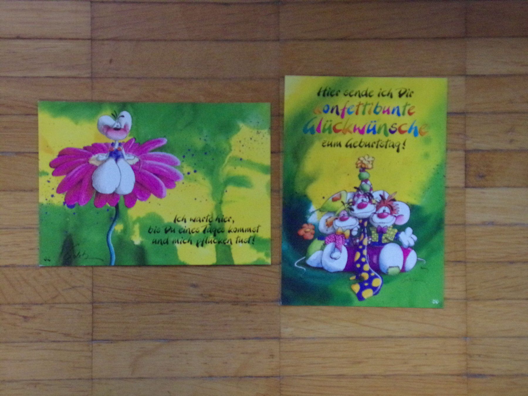 Cartoline postali: Diddl Postkarten  2 Stück   Set O57 – Usato da Winterthur venduto da Jessi_di