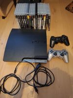 Playstation 3 mit 2 Controller, Kabel und 17 Spielen