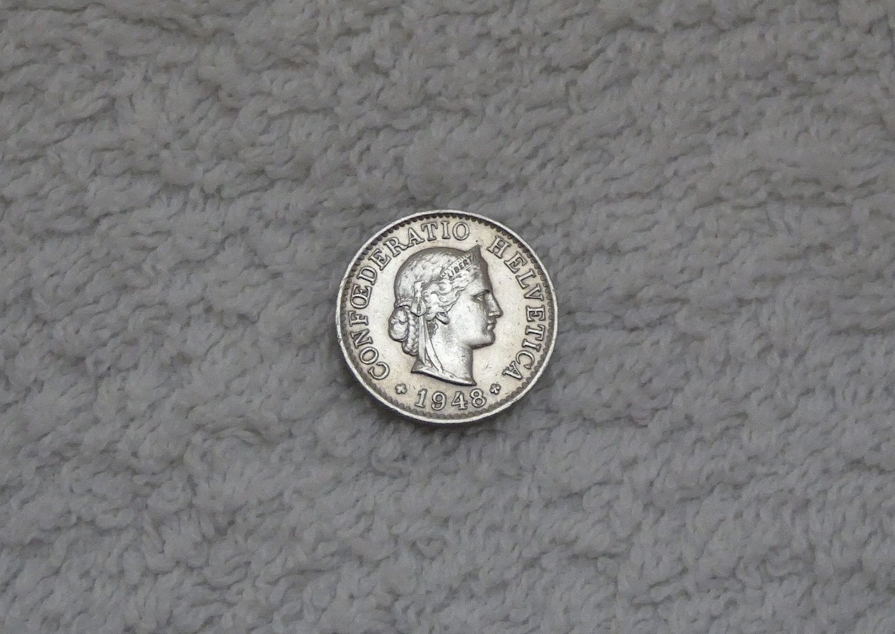 Tutti le monete: 5 centimes/rappen 1948 – Usato da Nyon venduto da Ilmi09