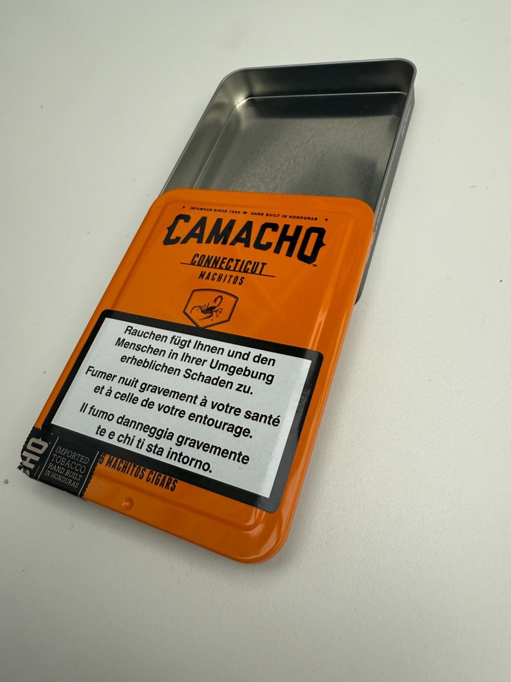 Altri Prodotti per fumatori: Metall Zigarillo-Box Camacho Connecticut Machitos, TOP – Nuovo (secondo la descrizione) da Unterengstringen venduto da Tnovus 3