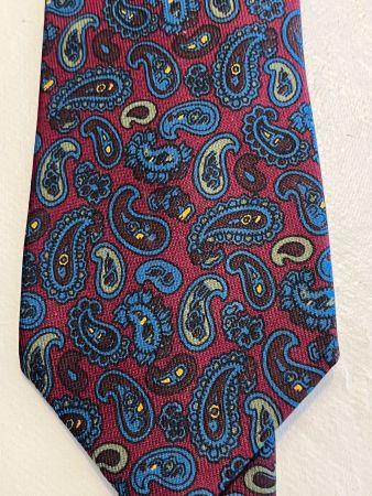 🎩 Cravate Vintage Briar en Soie 100% Made in UK – Paisley