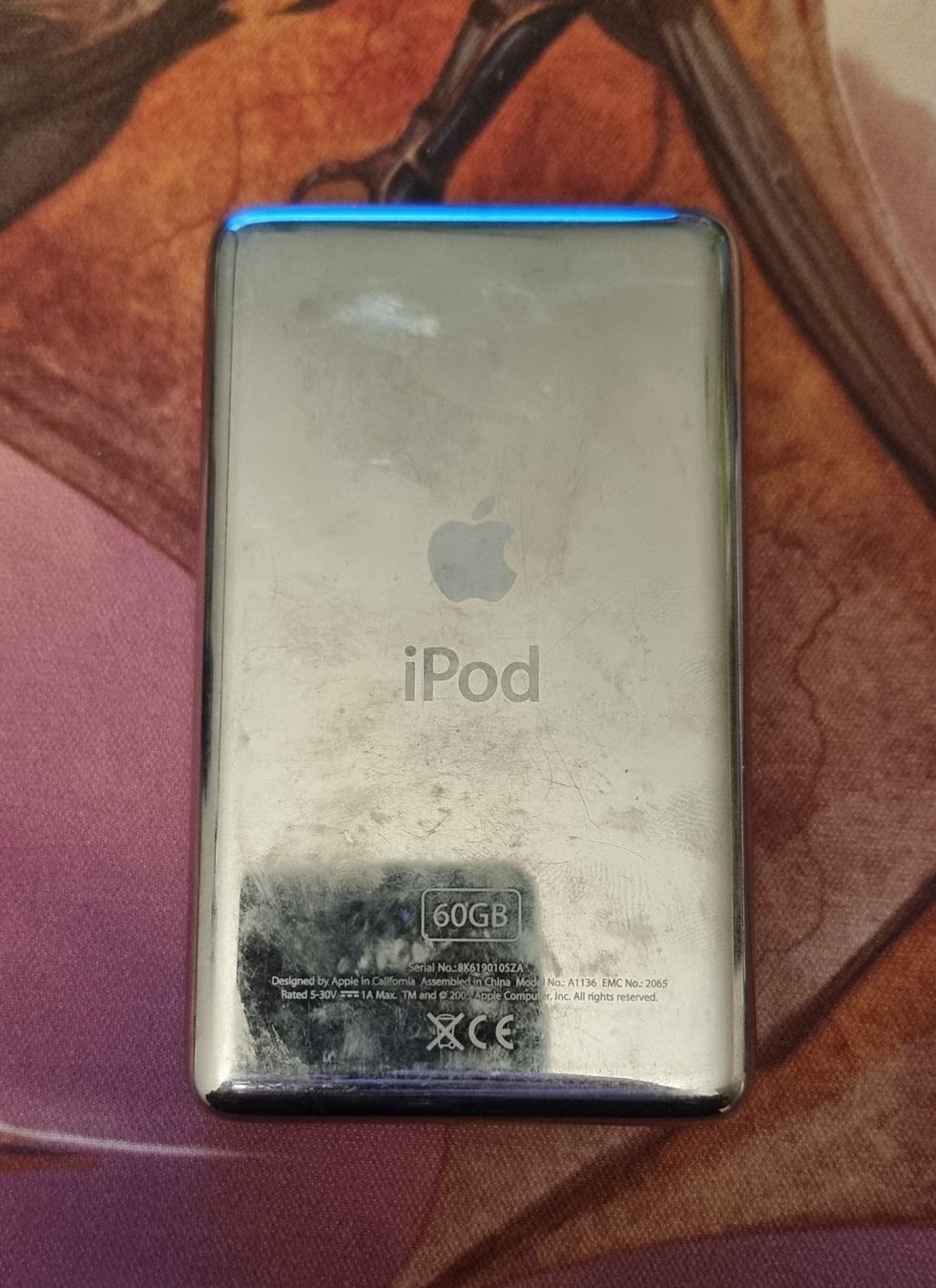 Apple Tragbarer Mediaplayer: iPod Classic 5th Gen - 60GB - weiss - Model A1136 – Gebraucht aus Regensberg von  1