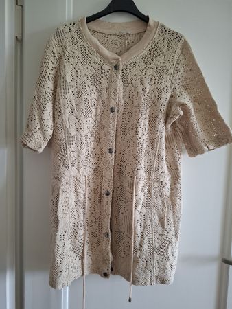 Cardigan traforato beige taglia L - perfetto per l'estate!