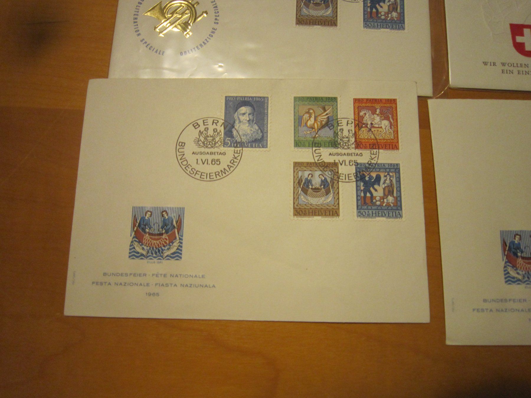 Tutti i francobolli: PP 1965 FDC und Bundesfeiere 1.er August – Usato da Gordola venduto da Polentaefung 2
