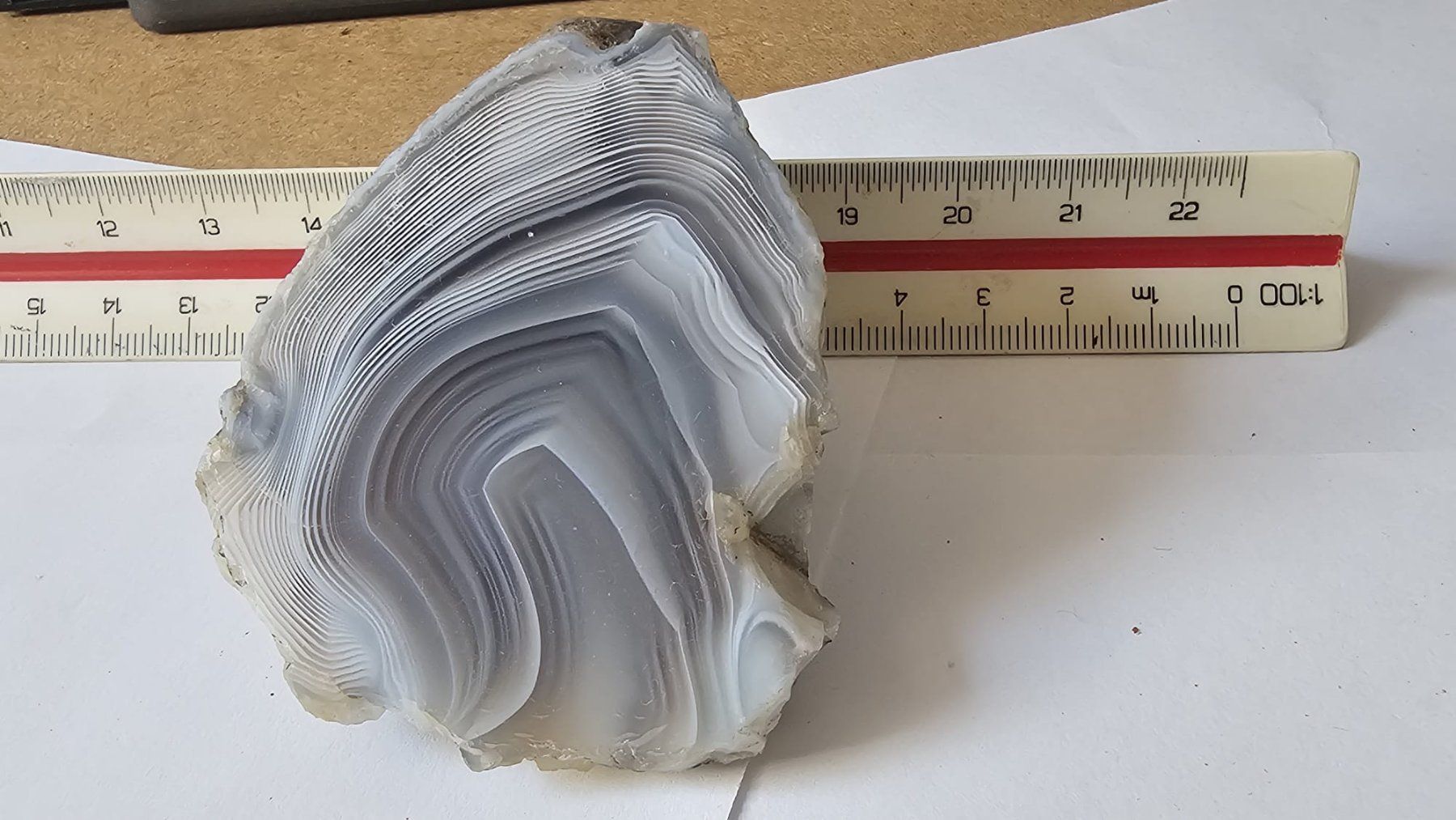 Mineralien & Heilsteine: Polished Grey Banded Agate Half Nodule – Gebraucht aus St-Légier-Chiésaz von nig_dk7p 4