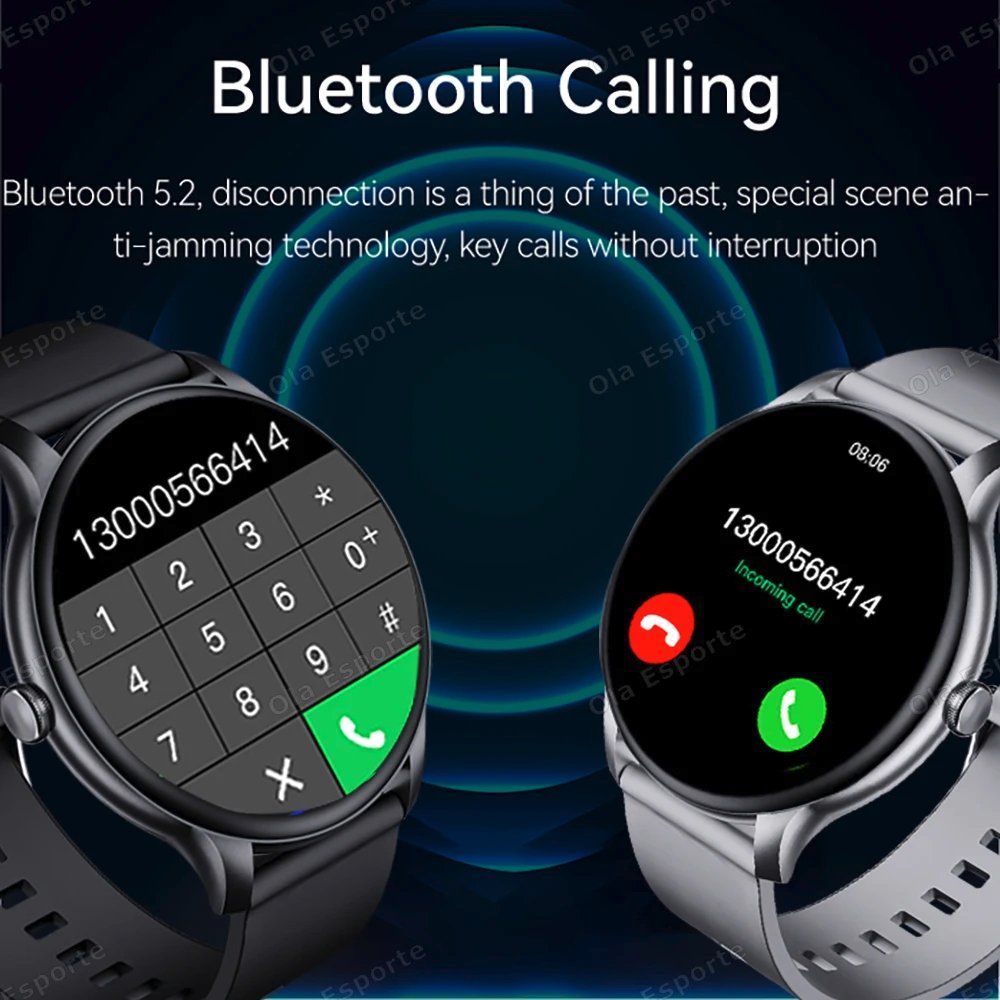 Smartwatch: Smartwatch AMOLED Bluetooth Anrufe Sportmodi NFC Rosa – Nuovo e nell'imballaggio originale da Rickenbach b. Wil venduto da Mysterion4 4