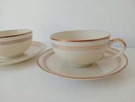 2 Antike Langenthal Teetassen mit Unterteller Vintage 1938