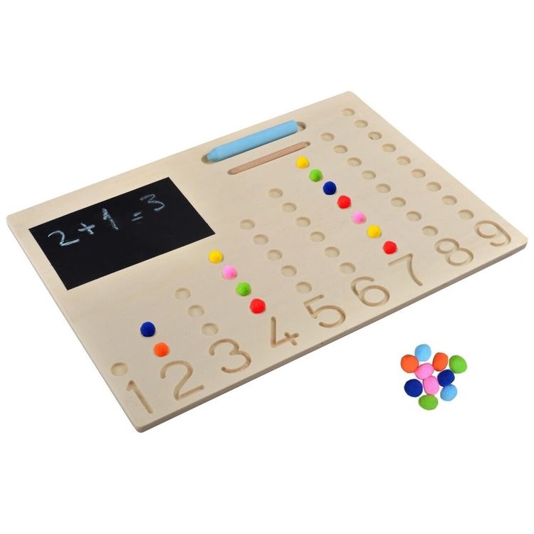 Intellectiki® Montessori Holzkalkulator mit Filz (Neu und ...