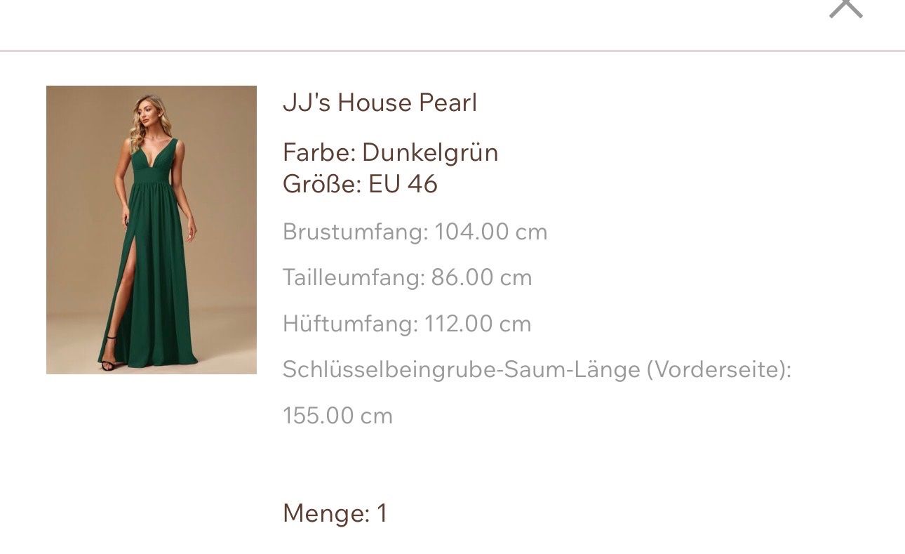 JJ’s House Vestiti: Dunkelgrünes Abendkleid mit Schlitz – Usato da Elgg venduto da fra_9p7j 8