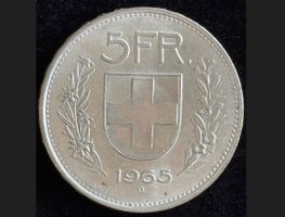 5 Fr. 1965, vorz., mit sehr schönem Stempelglanz