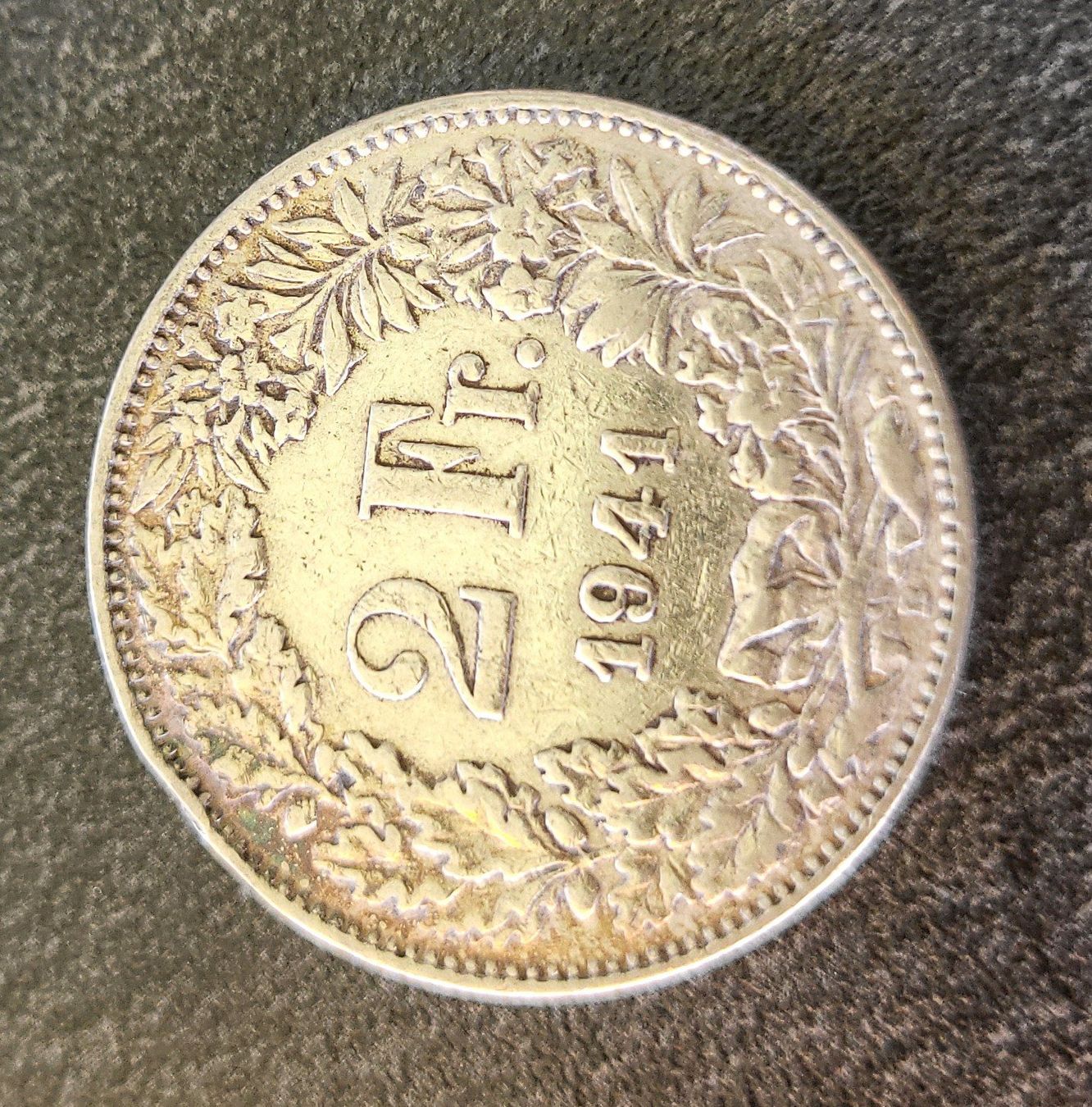 Tutti le monete: 2x  2 FR  Münze 1941 Silber – Usato da Kriens venduto da tobi-card 2