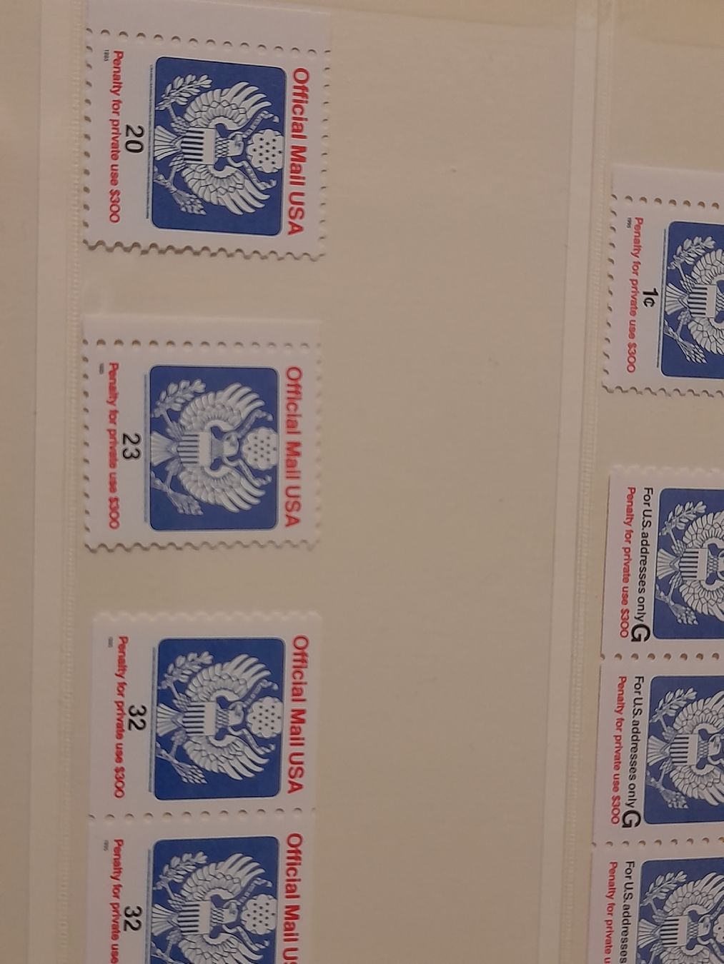 Alle Briefmarken: Briefmarken Sammlung USA, "Official Mail", komplett. – Neu und originalverpackt aus Winterthur von Ufff512 6