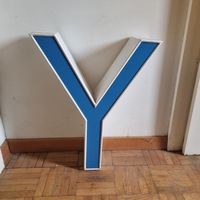 Leuchtbuchstabe Y Vintage Deko Neon Leuchtschrit rar!