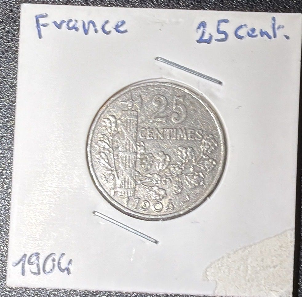 Tutti le monete: France 25 centimes 1904 – Usato da SION venduto da MARCO-P-SION