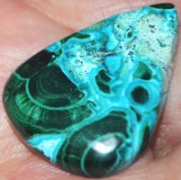 Cabochon L-1505 – Azurit Malachit – 32x24mm