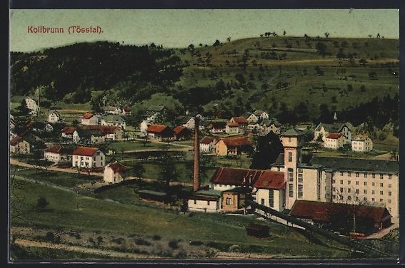 Cartoline postali: Kollbrunn /Tösstal, Totalansicht vor de – Usato da Berlin venduto da bartko-reher