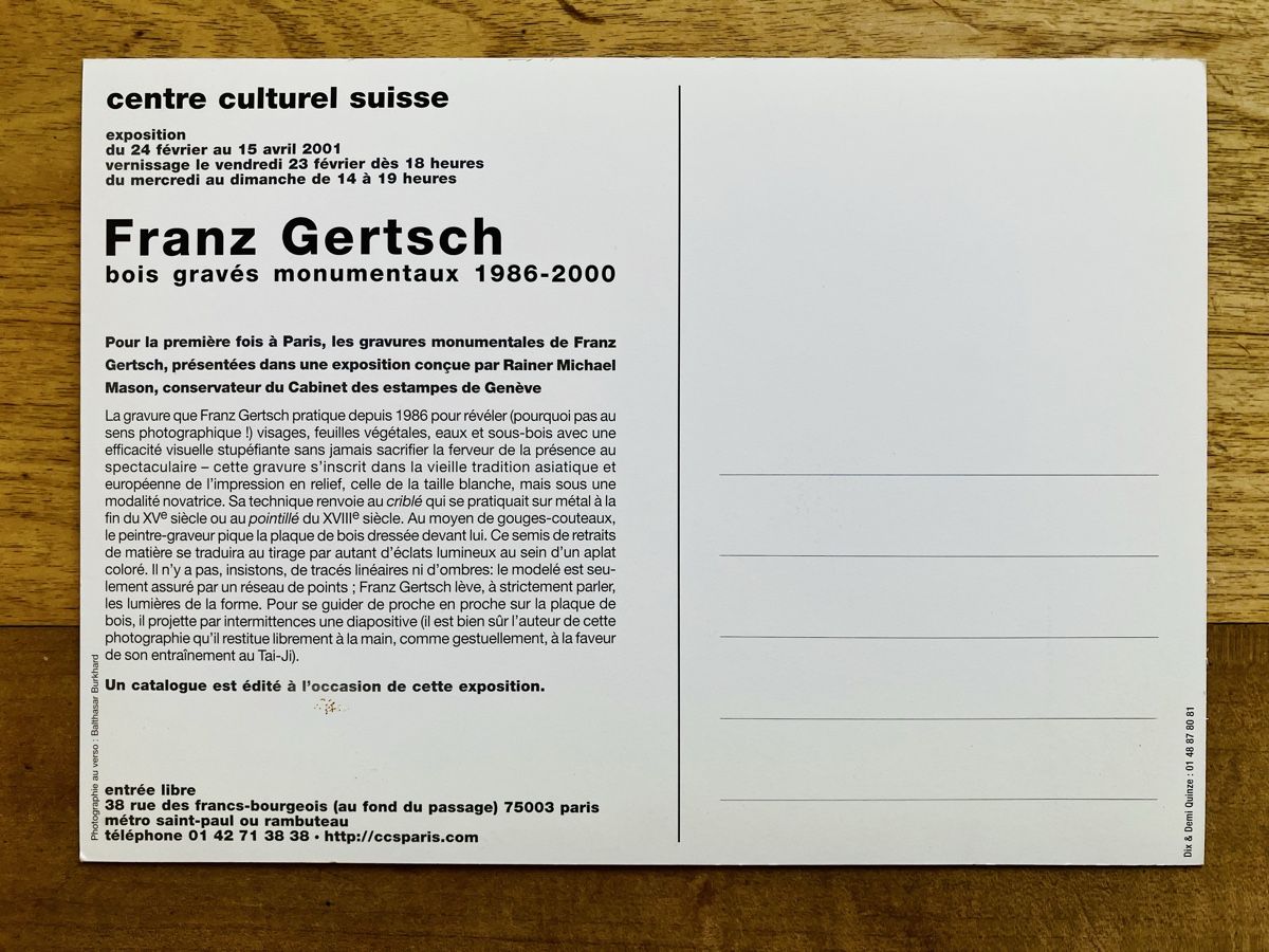 Ansichtskarten: Karte: Franz Gertsch – Neu (gemäss Beschreibung) aus Buchs AG von Allerleis 1