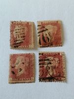 4mal One Penny Reds 1864 bis 1881 