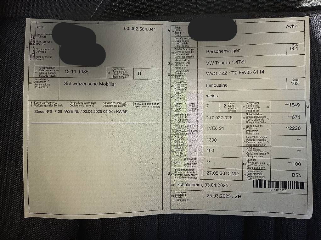 Automobili: VW Touran – Usato da Villmergen venduto da MariaH0102 1