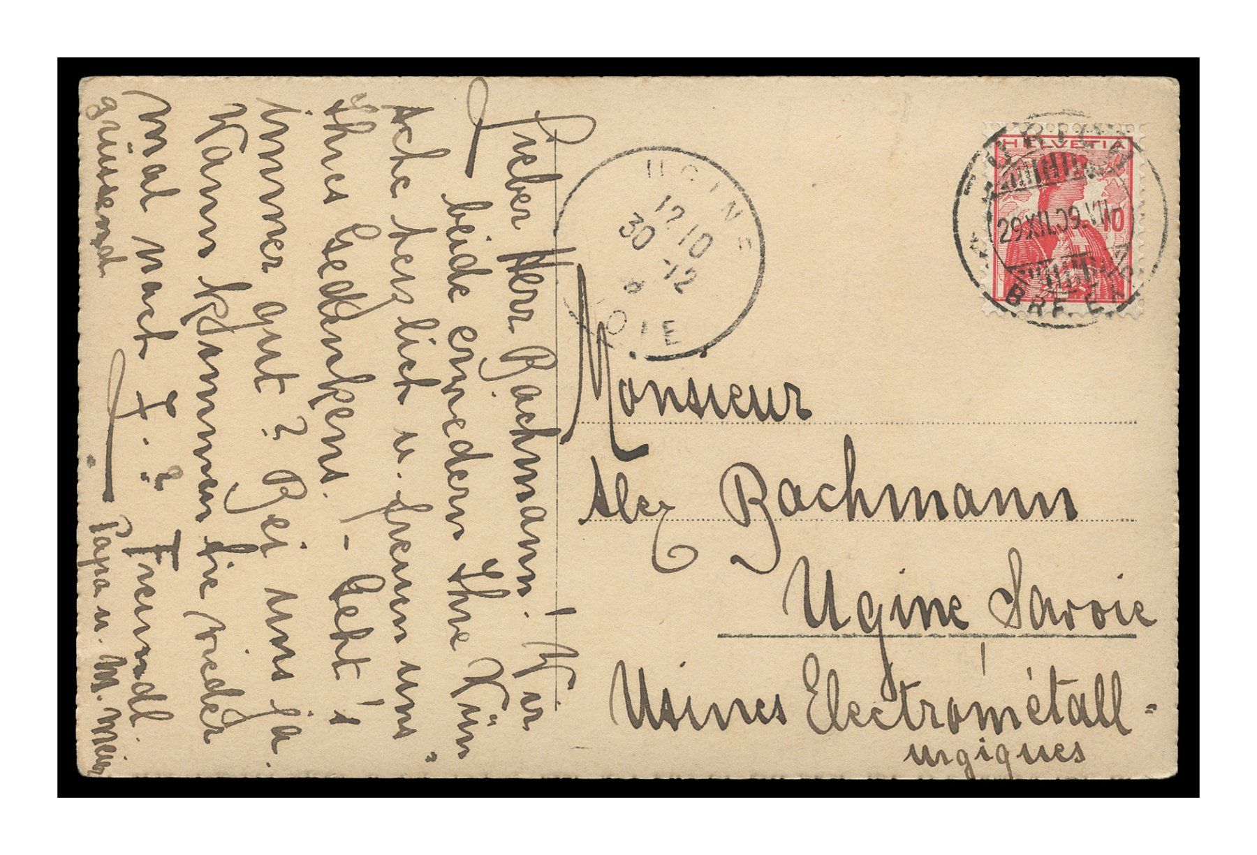Cartoline postali: ZÜRICH - 1909 am Alpenquai – Usato da Onex venduto da gonsla01 1
