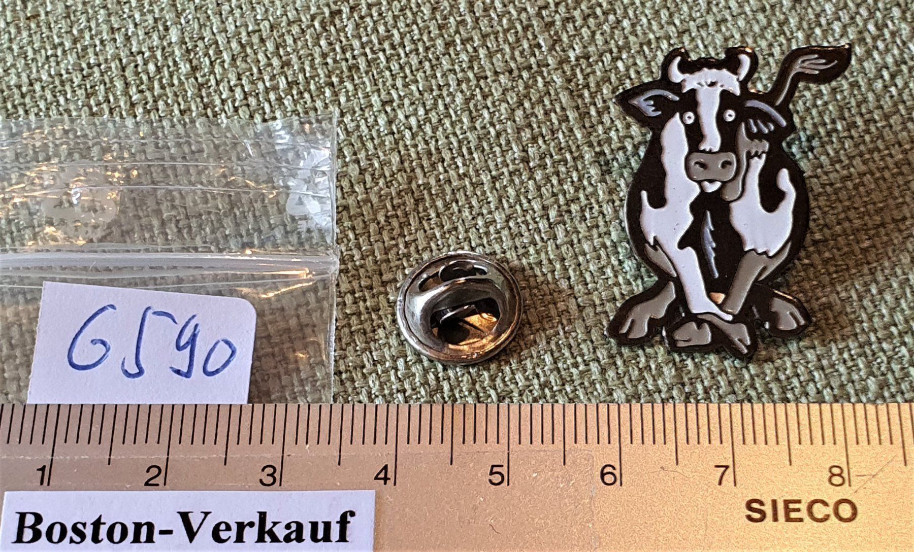 Plaketten & Abzeichen: G590 - Pin "Schweizer Milch"  Kuh Cow – Gebraucht aus Reinach BL von Boston-Verkauf 1