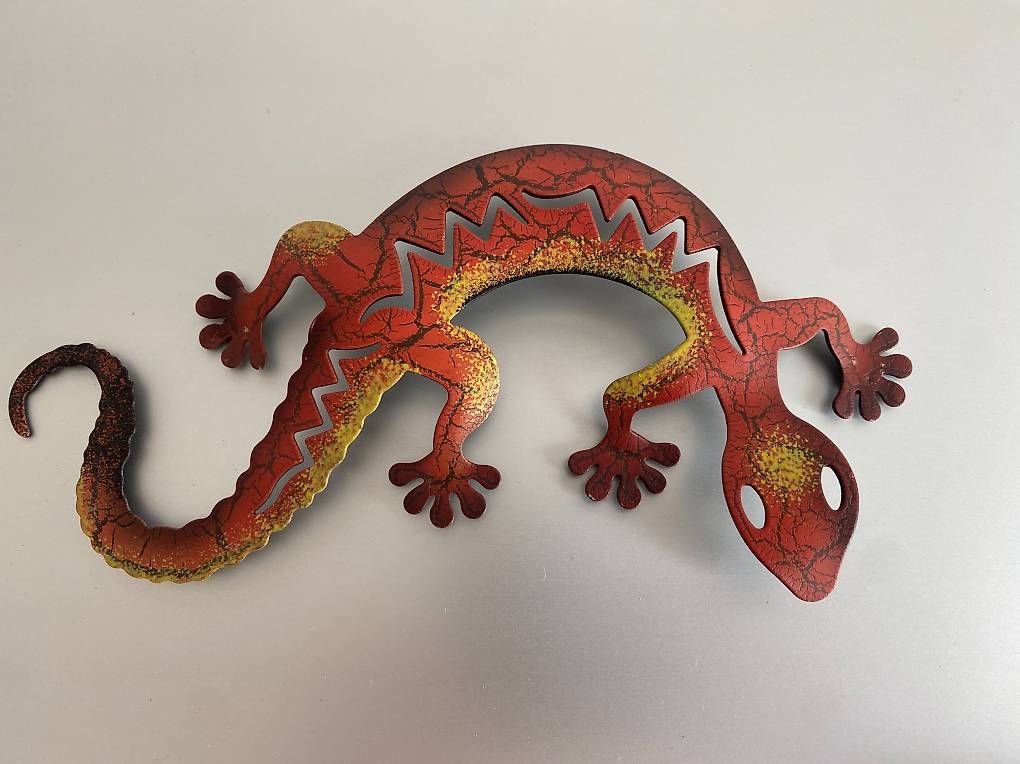 Figuren: Gecko aus Metall mit Magnet – Gebraucht aus Gerolfingen von Regenbogen88 2