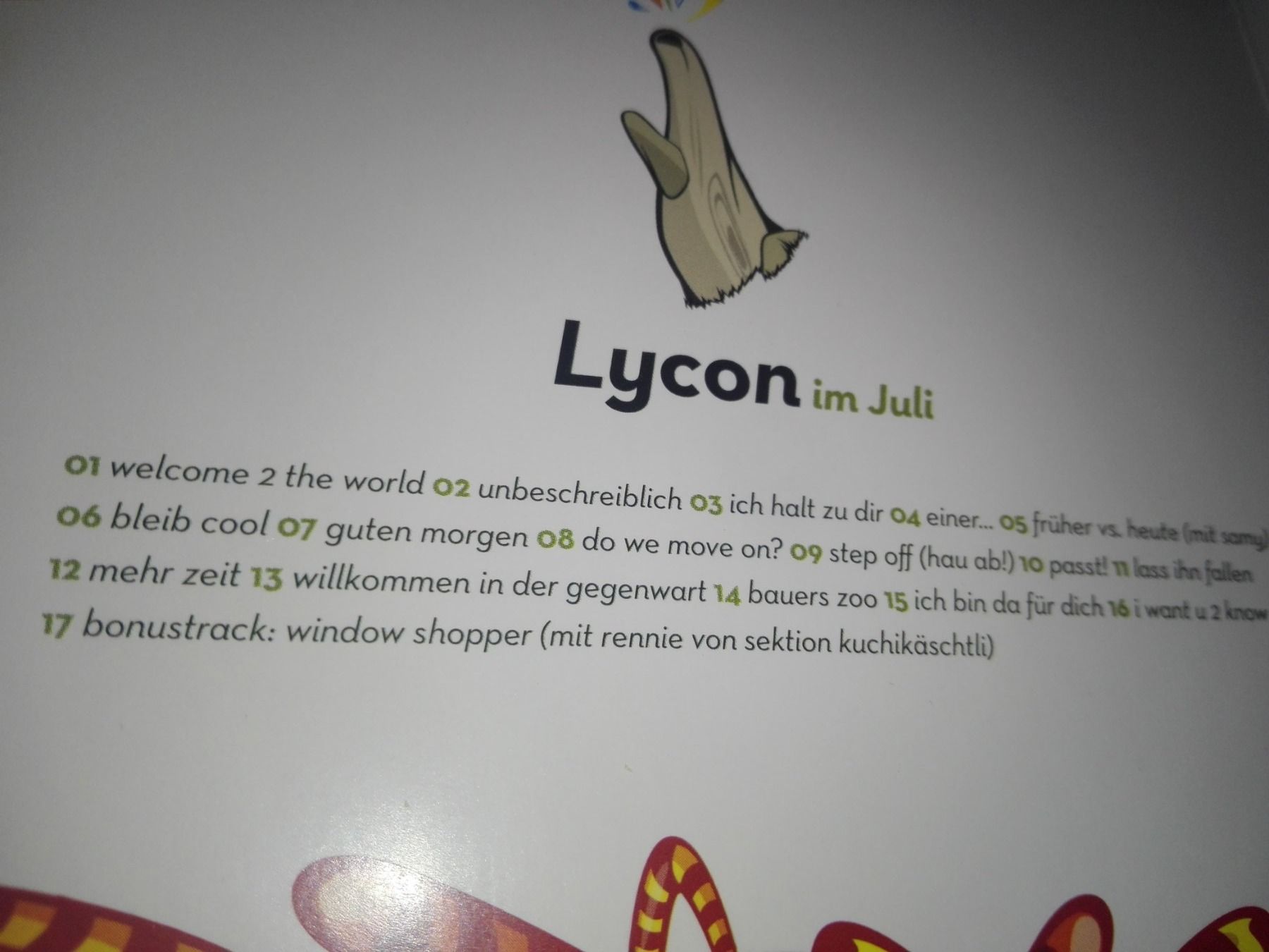 CDs: Lycon - Im Juli  (Schweizer Hip-Hop)    ©'2008 eisbrand – Gebraucht aus St. Gallen von elkapone 2
