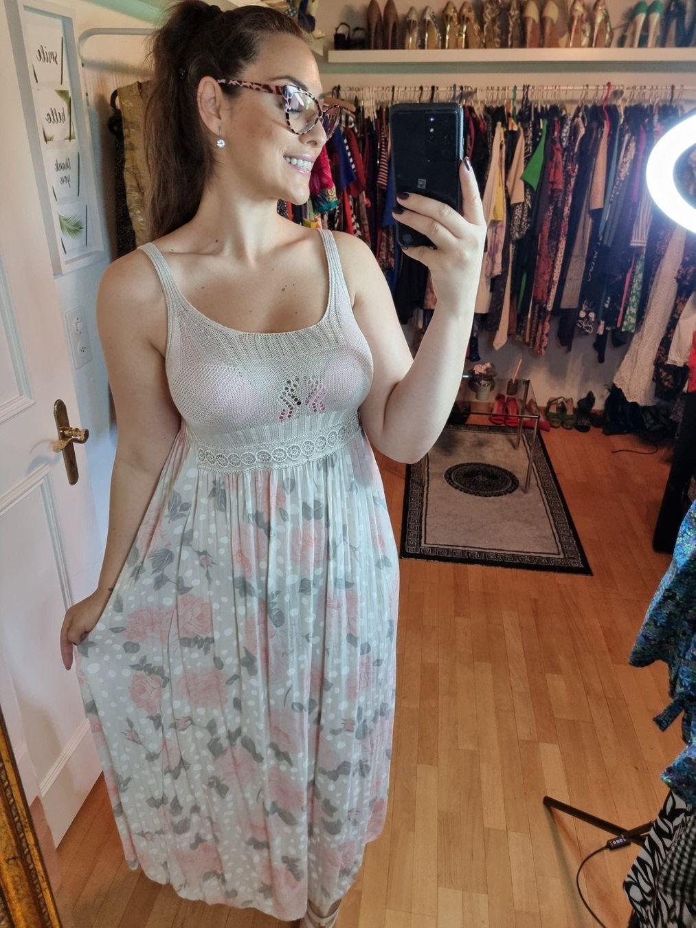 Vestiti: Maxi Sommerkleid mit Blumenmuster Gr. L – Usato da Wald ZH venduto da CapLux 2