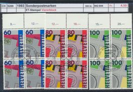 1993 "Sonderpostmarken", Viererblock, ET - Stempel