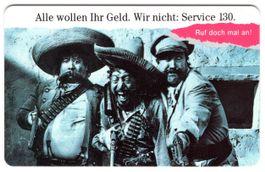 Banditen, Service 130 - volle Telefonkarte aus Deutschland