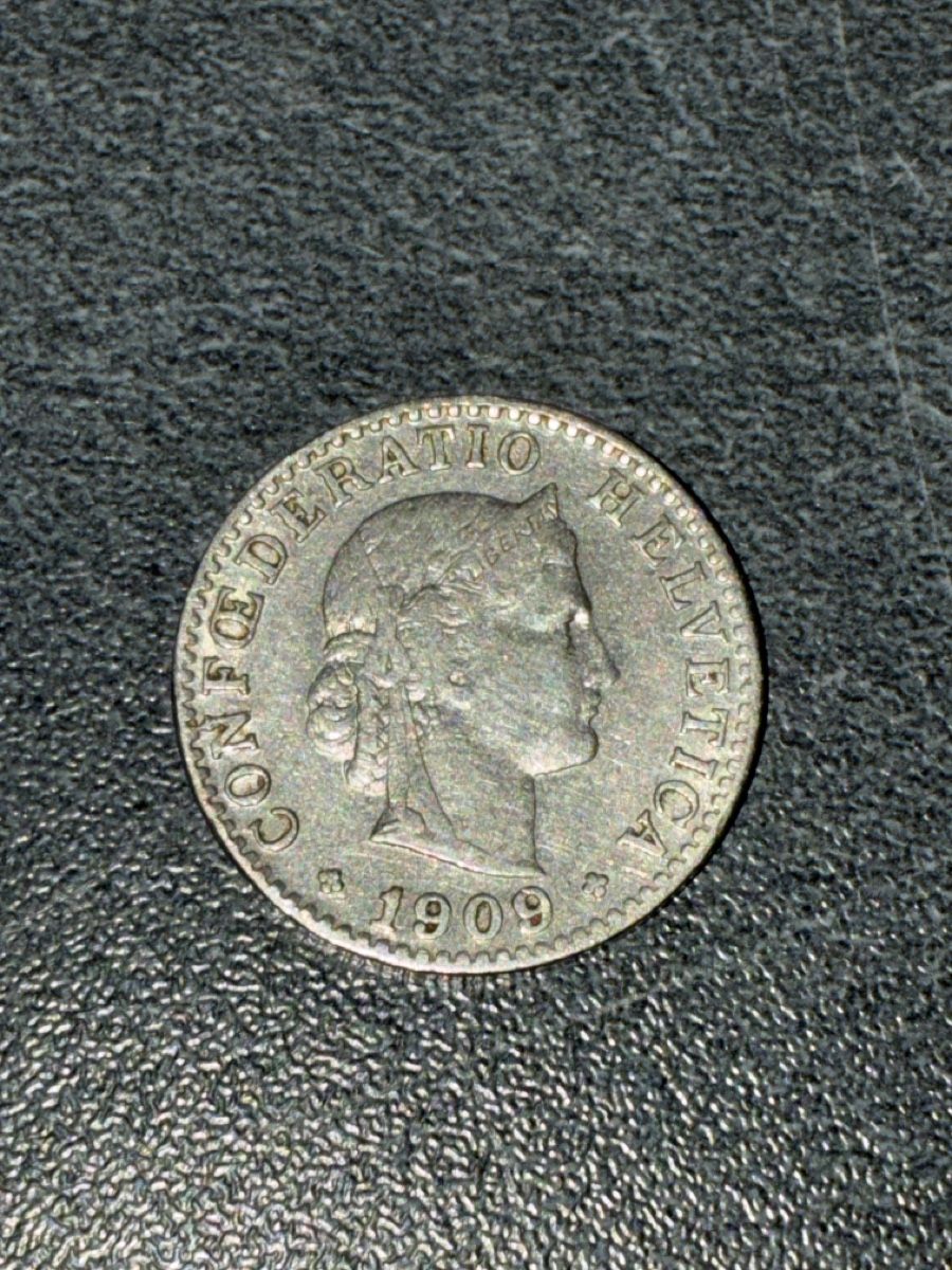Tutti le monete: Nr. 56: 20 Rappen, schweizer Franken, 1909 – Usato da Burgdorf venduto da Yakari5165