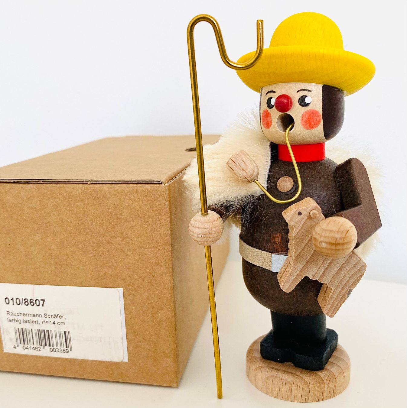 Erzgebirge Räuchermann Schäfer Straco Kunst 14 cm neuwertig (Neu und ...