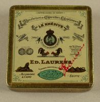 ED. LAURENS LE KHÉDIVE 20 CIGARETTES FIGARO ALTE BLECHBÜCHSE