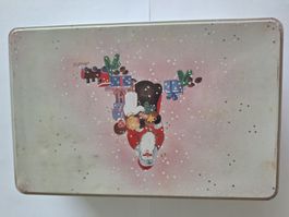 Suesse Vintage Guetzli-Dose, Weihnachtsmotiv