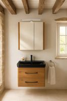 50% Gäste WC Badezimmermöbe mit Spiegelschrank B60 cm