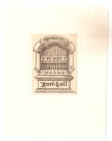 Ex-libris héraldique Karl GOLL, Luzern, par August Am Rhyn