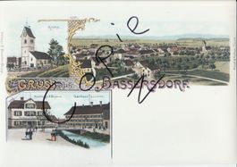 Gruss aus Bassersdorf - (AK Lithoansicht im Form. A4)