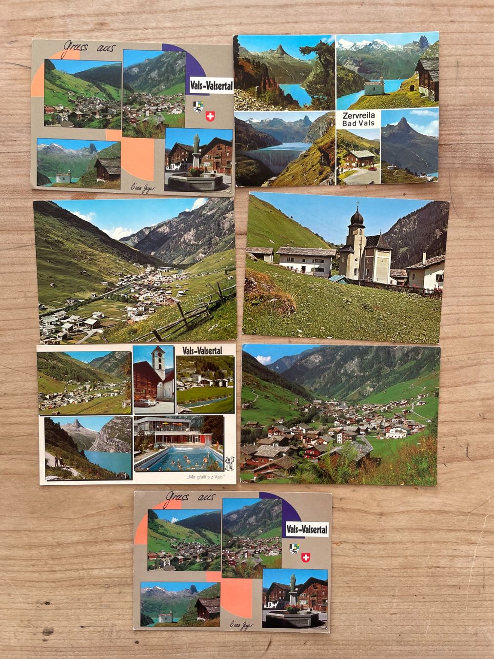Ansichtskarten: AK GR 7 Ansichtskarten aus Vals / Zevreila – Gebraucht aus Thal von Danny82