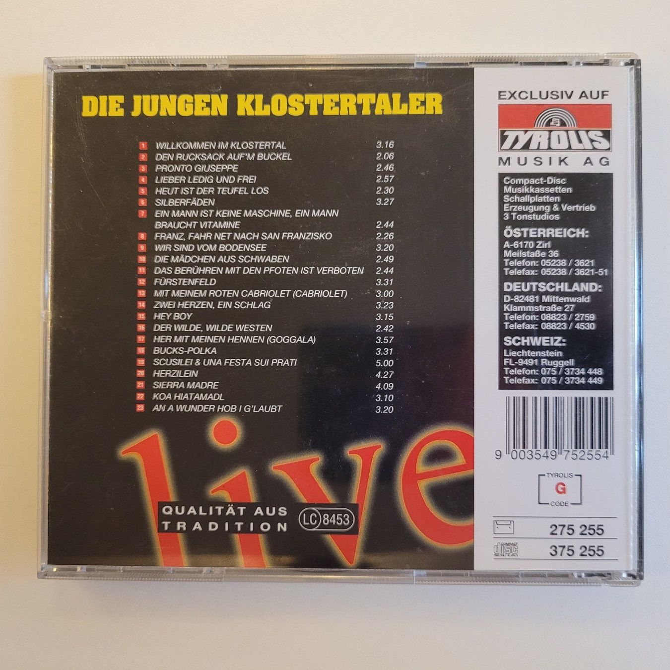 CDs: Die Jungen Klostertaler-  Live F2 CD – Gebraucht aus Sessa von fraenklishop 1