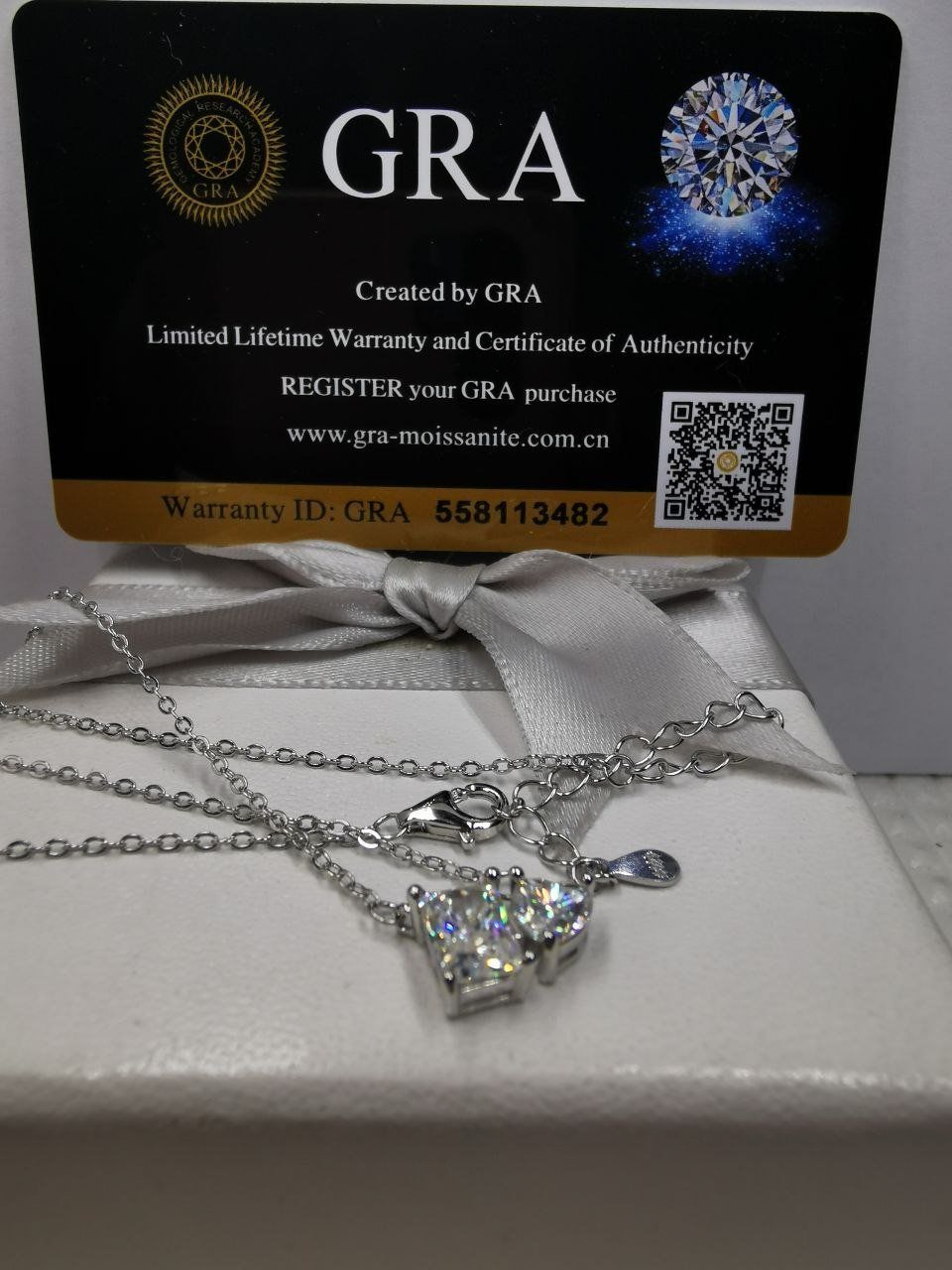 Catenine: Collier argent diamants de moissanite de 1,5 ct certifiés – Nuovo e nell'imballaggio originale da Reconvilier venduto da Tsma67 5
