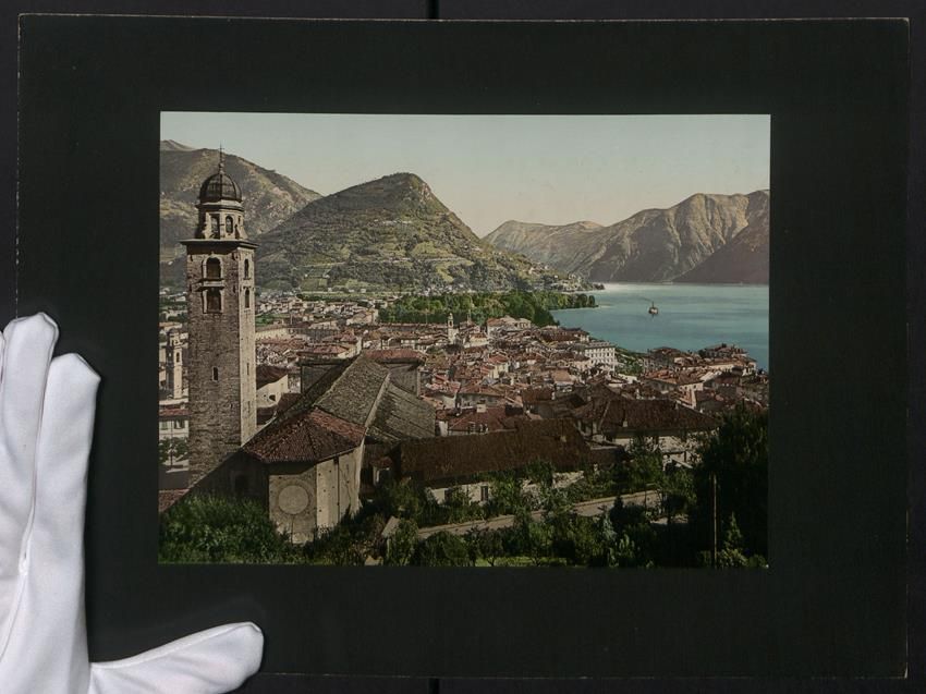Fotografie & Manifesti: Fotografie Lugano, Panorama mit Seeblick – Usato da Berlin venduto da bartko-reher
