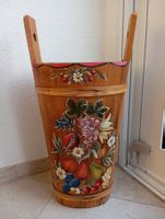 Holz-Schirmständer-handbemalte Bauernmalerei-Vintage