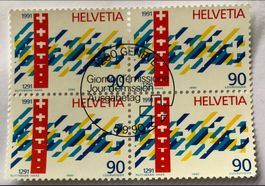 4 er Block Nr.800 mit Vollstempel GENEVE