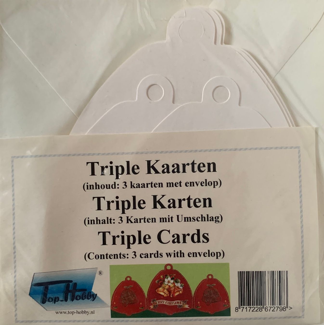 Karten: Triple Karten-Set Glocke beige – Neu und originalverpackt aus Zäziwil von kreative-ideen