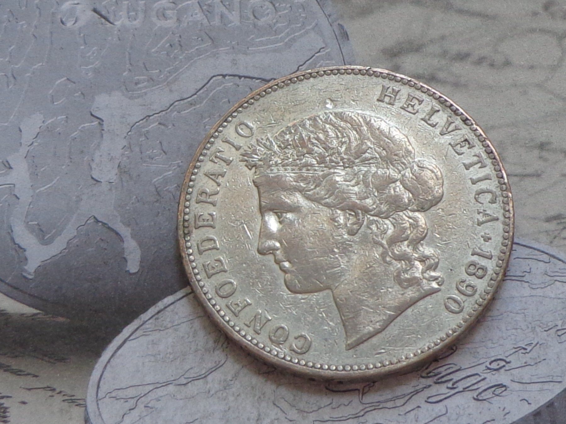 Toutes les monnaies: 5 Fr. 1890 B - Belle pièce – D'occasion à Pully par UCA01