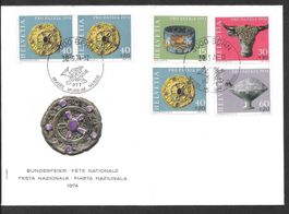 Brief Pro Patria 1974 Serie B162-B165 gest. Bern 30.9.1974