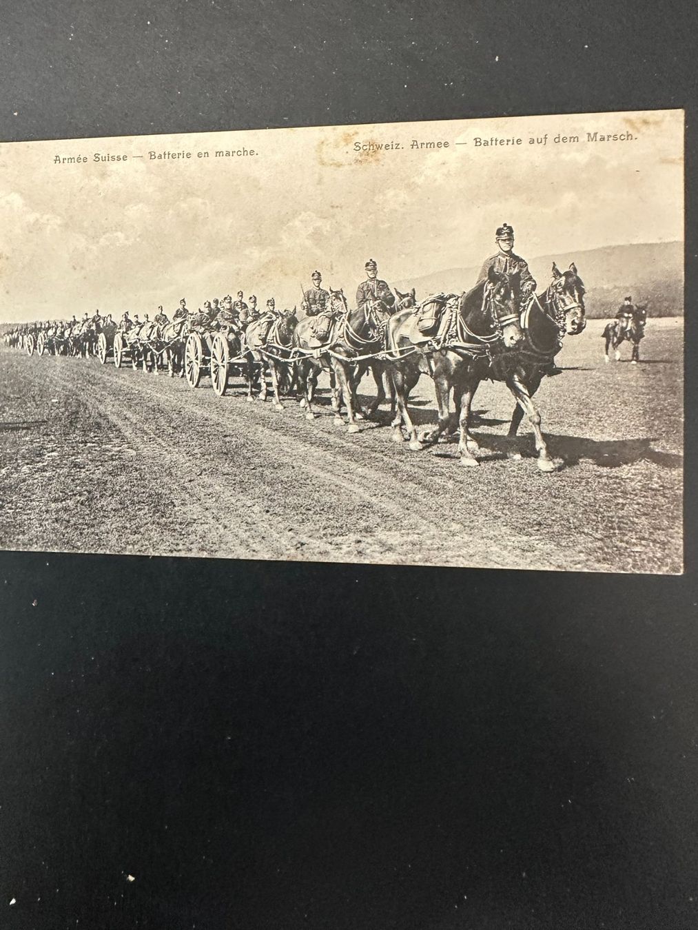 Cartoline postali: Batterie auf dem Marsch – Usato da Lyssach venduto da Zsag