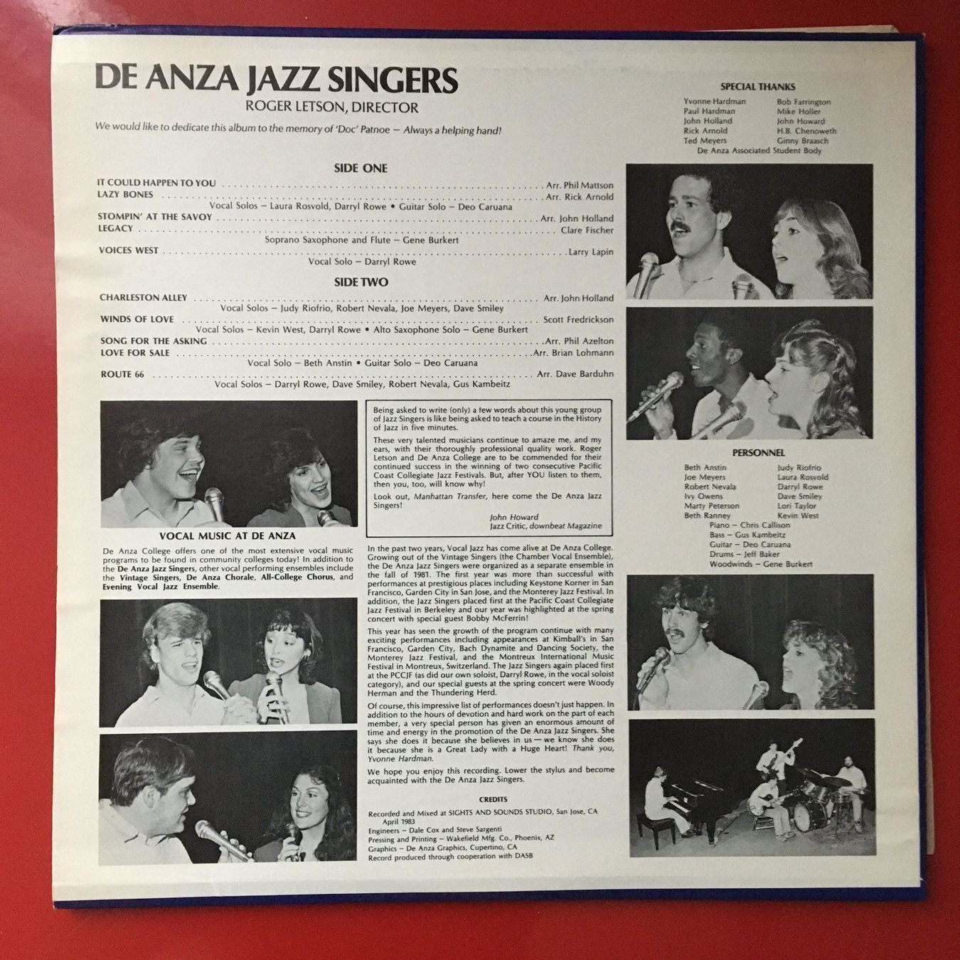 Dischi in vinile: DE ANZA JAZZ SINGERS LP VINYL – Usato da Subingen venduto da ArtBead 1